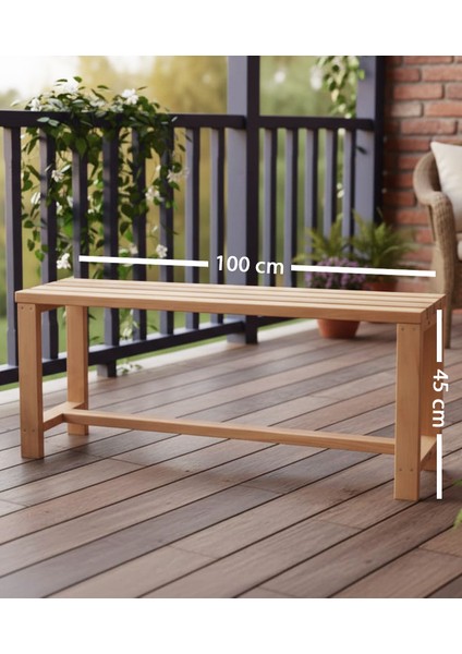 Ahşap Bank Mutfak, Balkon, Bahçe, Hol, Ofis, Salon Için Sandalye ve Oturak 100CM fiyatları