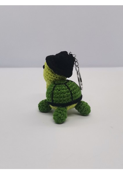 Amigurumi Tospik Kaplumbağa Anahtarlık & Çanta Süsü El Yapımı Organik modelleri