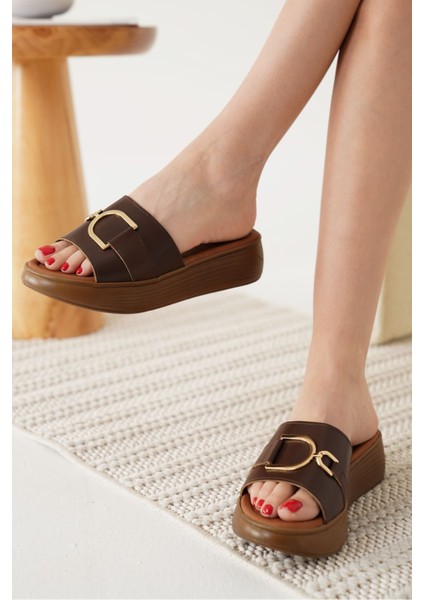 Modaserdem Maria Acı Kahve Hakiki Deri Terlik fiyatları