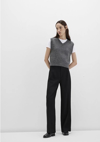 Siyah Kumaş Pantolon 1011089-900 modelleri