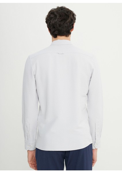 Slim Fit Düğmeli Yaka Taş Erkek Gömlek ACE020252171_TAS indirimleri