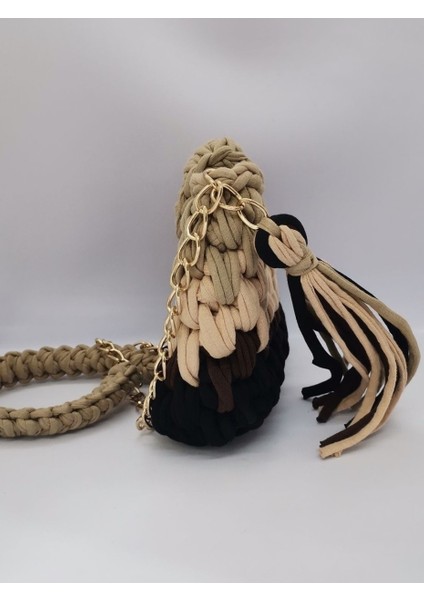 El Yapımı Penye Ip Kadın Omuz Çantası fiyatları