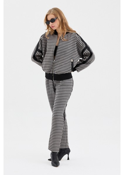 Kadın Bomber Ceket Kazayağı Desenlifull Fermuar Kapamalı Takım fiyatları