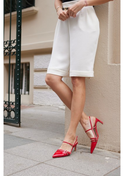 Aspas Kadın Bordo Rugan Topuklu Ayakkabi modelleri