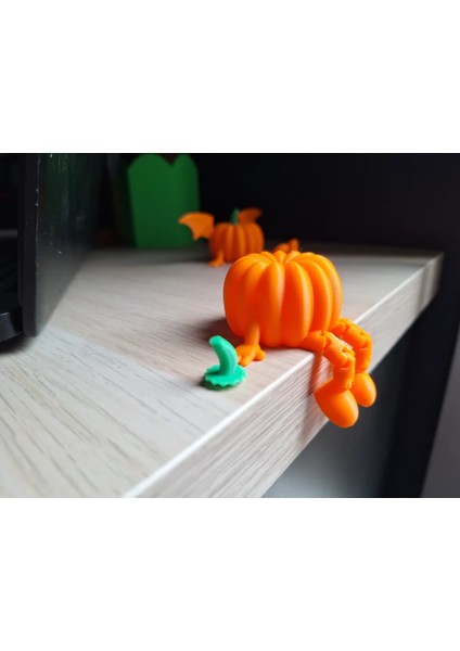 1 adet 3D Baskı Oturan Bal Kabağı Seti Dekoratif Pumpkin Cadılar Bayramı Aksesuarı