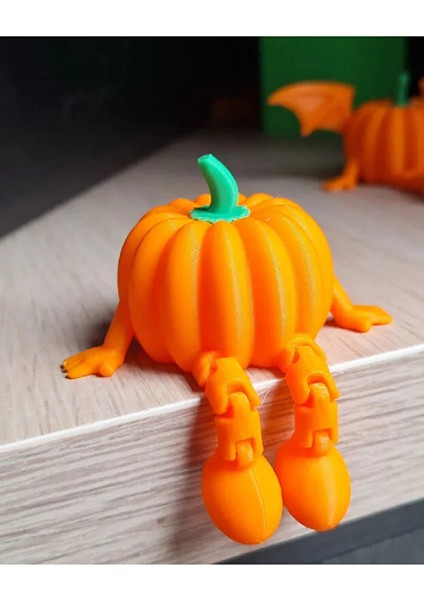 1 adet 3D Baskı Oturan Bal Kabağı Seti Dekoratif Pumpkin Cadılar Bayramı Aksesuarı fiyatları
