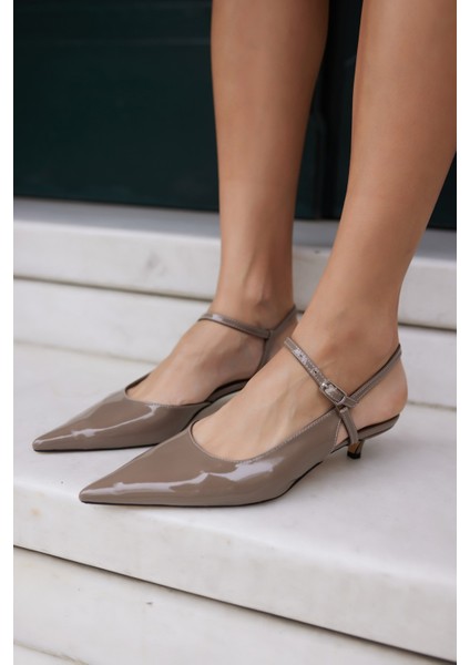 Emila Kadın Siyah Suet Mini Topuklu Ayakkabi