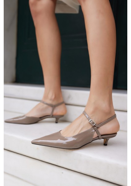 Emila Kadın Siyah Suet Mini Topuklu Ayakkabi