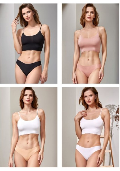 Berrak 8'li (Görseldeki Renkler) Lazer Kesim Kadın Külot