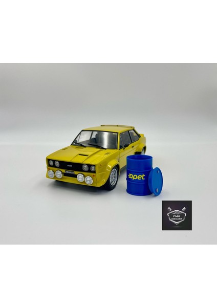 1:18 Ölçek Mavi Yağ Varili 5’li Set – Diorama Model Araba Aksesuarı – Garaj ve Servis Dekoru