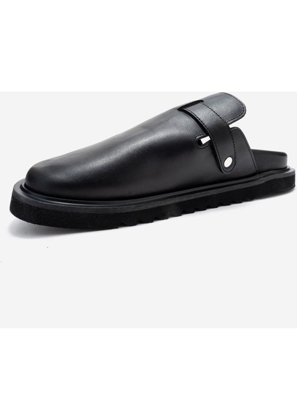 Vesta Siyah Cilt Tokalı Hakiki Deri Kadın Burnu Kapalı Terlik fırsatları