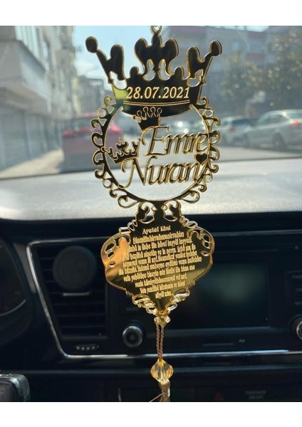 Kişiye Özel Dikiz Aynası Süsü Ayet-El Kürsili Muhteşem Hediye