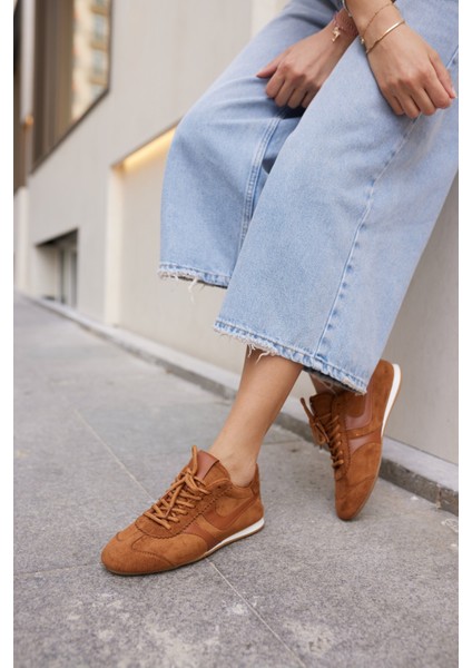 Anna Kadın Taba Suet Bagcıklı Sneaker