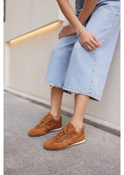 Anna Kadın Taba Suet Bagcıklı Sneaker