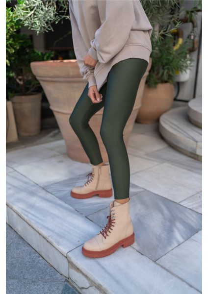 Nicolo Kadın Nude Gercek Deri Kiremit Taban fiyatları