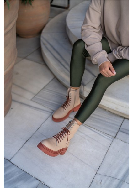 Nicolo Kadın Nude Gercek Deri Kiremit Taban indirimleri