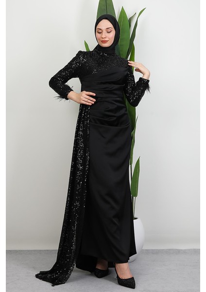 Helin Saten Abiye Siyah fırsatları