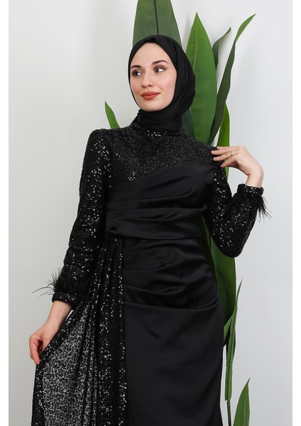 Helin Saten Abiye Siyah indirimleri