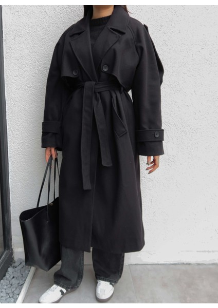 Apolet Detay Kuşaklı Uzun Kaban modelleri