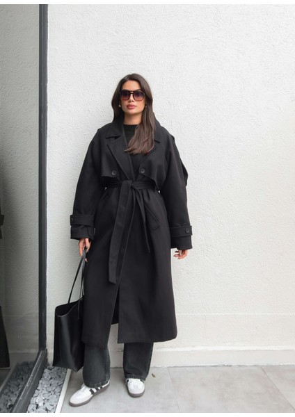 Apolet Detay Kuşaklı Uzun Kaban fırsatları