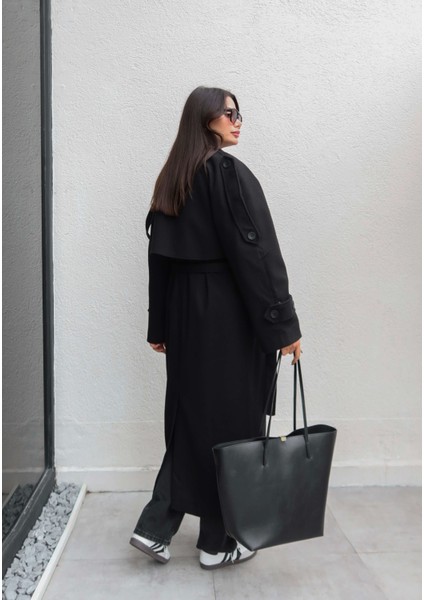 Apolet Detay Kuşaklı Uzun Kaban indirimleri