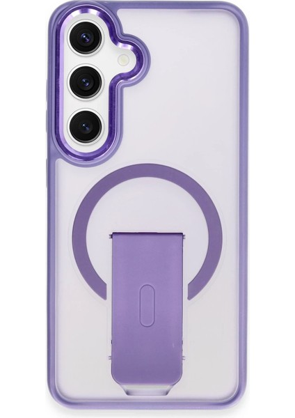 Samsung Galaxy S24 Tork Magsafe Standlı Kapak - Derin MOR-(5796) - M890R800-K31890