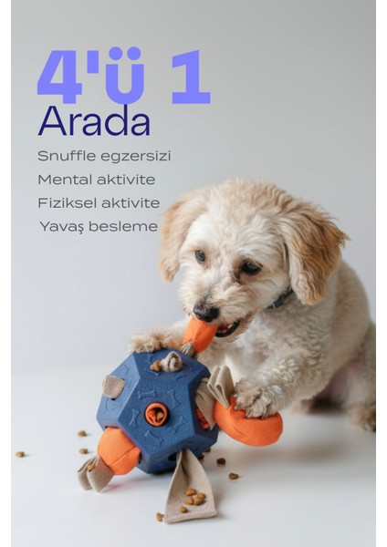 Köpek Aktivite Topu | Mama Saklama ve Çiğneme Oyuncağı - Doğal Kauçuk fiyatları