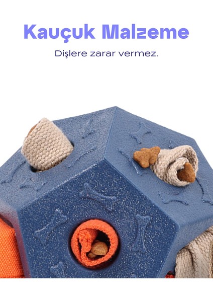 Köpek Aktivite Topu | Mama Saklama ve Çiğneme Oyuncağı - Doğal Kauçuk fırsatları