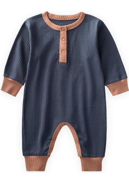 Biye Detaylı Tulum 0-2 Yaş Lacivert