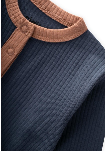 Biye Detaylı Tulum 0-2 Yaş Lacivert modelleri