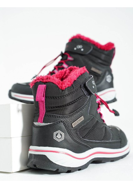 Moreno Su Geçirmez Siyah Kız Çocuk Bot & Bootie 23148-F fırsatları