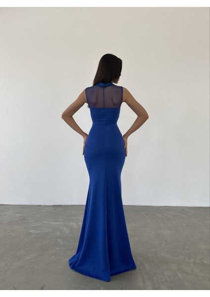 Göğüs Payetli Tül File Detaylı Seritli Maxi Boy Balık Model Uzun Abiye Elbise 582927 Saks fırsatları