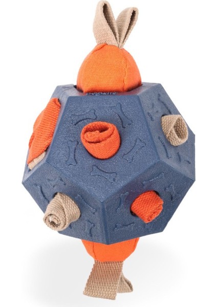 Köpek Aktivite Topu | Mama Saklama ve Çiğneme Oyuncağı - Doğal Kauçuk