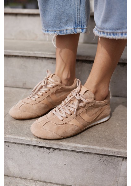 Anna Kadın Taba Suet Bagcıklı Sneaker