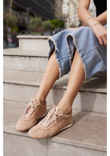Anna Kadın Taba Suet Bagcıklı Sneaker modelleri