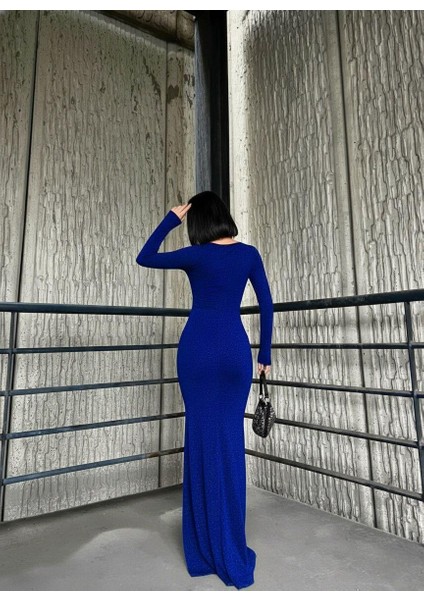 Kalp Yaka Balık Model Flowers Kumaş Abiye Elbise Saks 583114 fiyatları