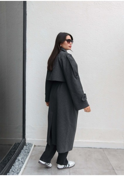 Apolet Detay Kuşaklı Uzun Kaban indirimleri