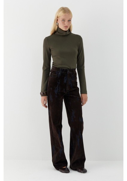 Balıkçı Yaka Uzun Kollu Body Haki fırsatları