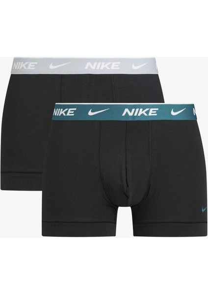 Dri Fit Ultra Stretch 2 Pack Micro 2 Li Paket Kısa Boxer Siyah 2 Renk Bantlı