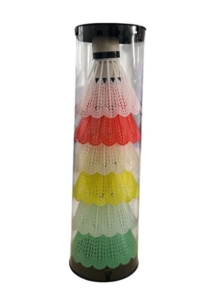 Badminton Topu 6’lı Yeni Renkli – Renkli Tüy Top Seti
