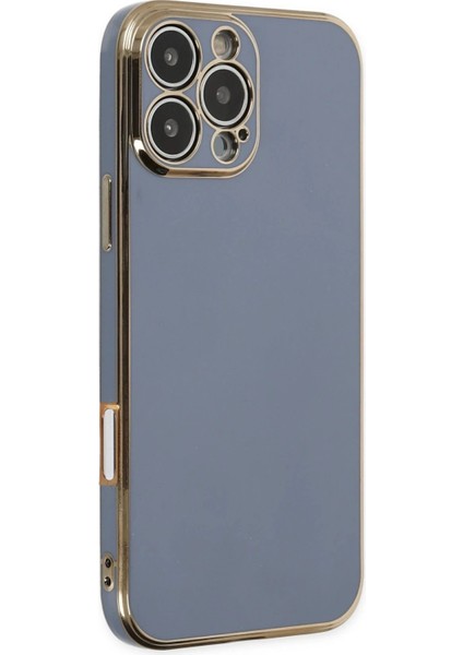 iPhone 16 Pro Kılıf Volet Silikon - MAVI-(5796) - M816R461-K27816