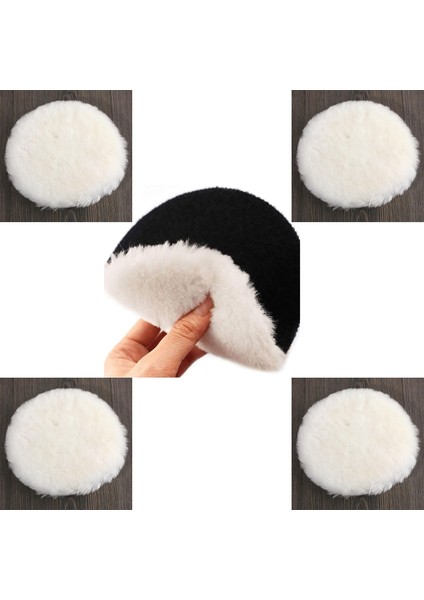 ( 5 Adet ) Yün Ped Ø 180 mm Pasta Cila Polisaj Süngeri Cırt Tabanlı Kuzu Postu Yünü Keçesi Parlatma indirimleri