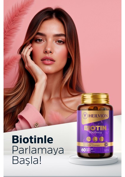 Biotin 5.000 Mcg - Biotin, Çinko, Selenyum, Bakır Içeren Saç ve Tırnak Vitamini modelleri