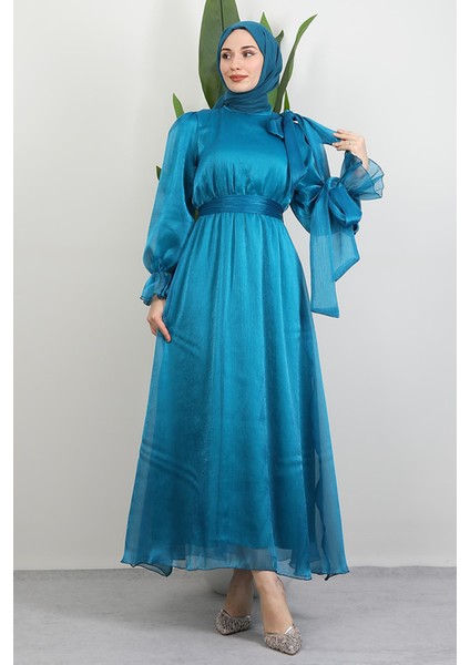 Mişa Tesettür Elbise Petrol
