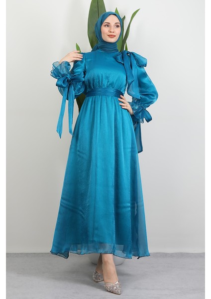 Mişa Tesettür Elbise Petrol fırsatları