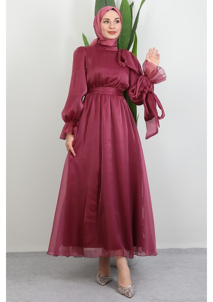 Mişa Tesettür Elbise Fuşya fırsatları