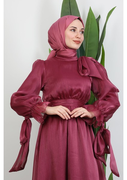 Mişa Tesettür Elbise Fuşya indirimleri