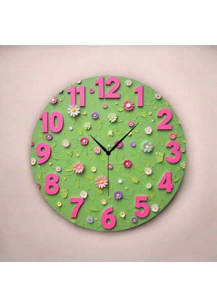 Renkli Baskı Desenli Sayılı Hediyelik Ahşap Sessiz Tablo Duvar Saati fiyatları