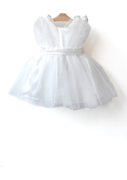 Kız Bebek Kız Çocuk Doğum Günü Parti Düğün Elbise Balonkol Fiyonklu Tüllü Tütü Astarlı fiyatları