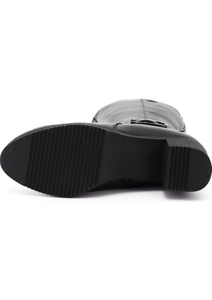 Kadın Siyah Kalın Topuklu Hakiki Deri Çizme fırsatları